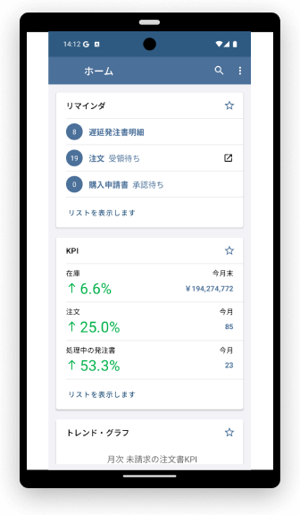 NetSuite mobile dashboard