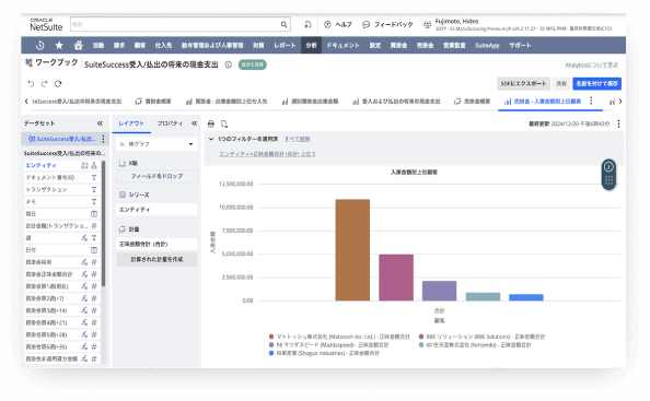 NetSuite ERP SuiteAnalytics dashboard