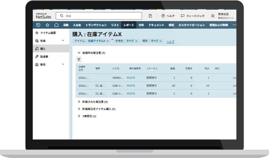Item visibility dashboard