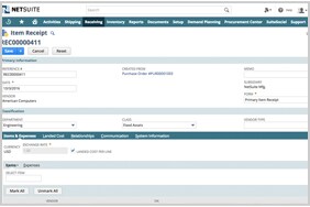 Purchase Order Receiving